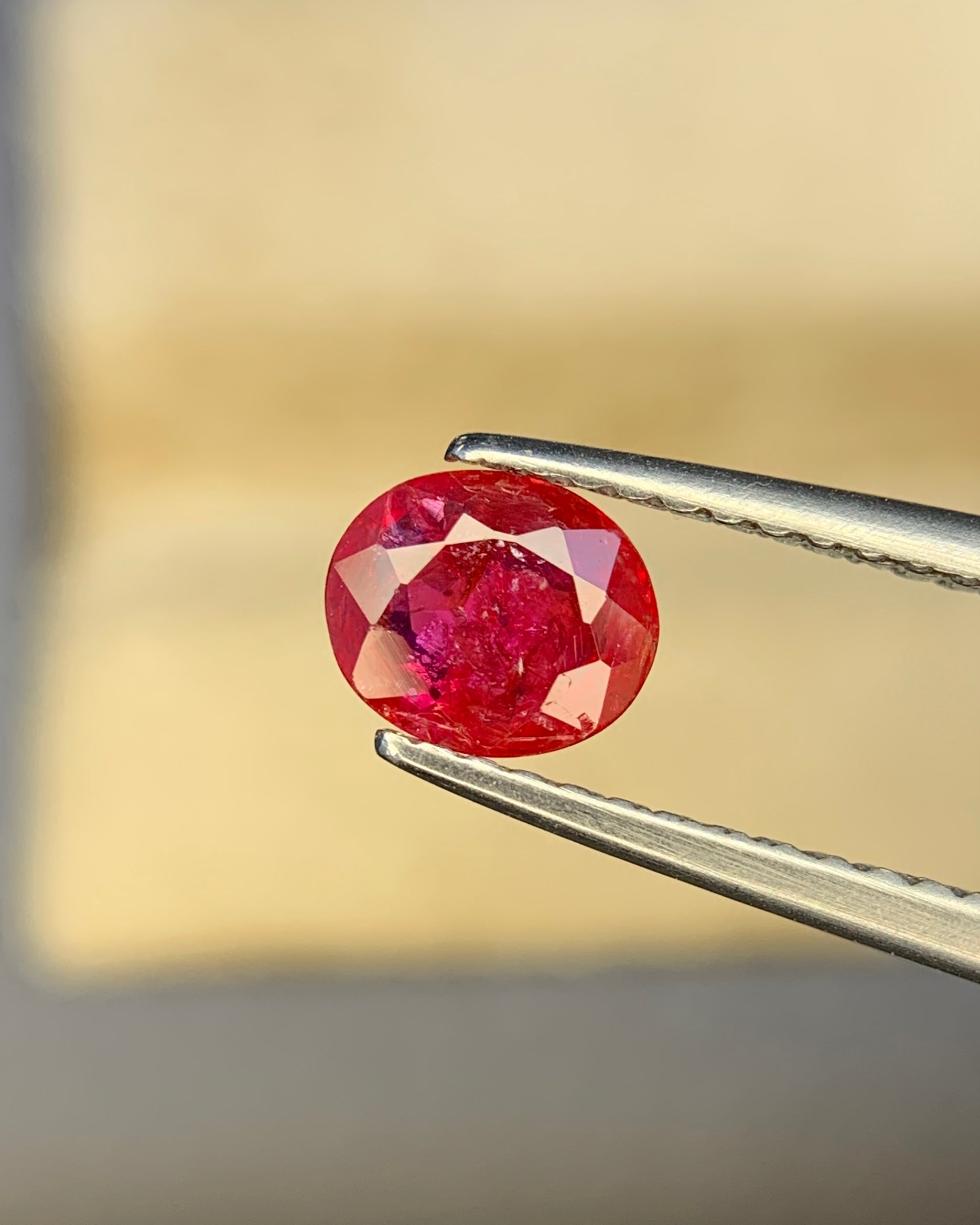 Natural Ruby 0.85 Carat 6x5 MM Oval Shape Faceted Gemstone
