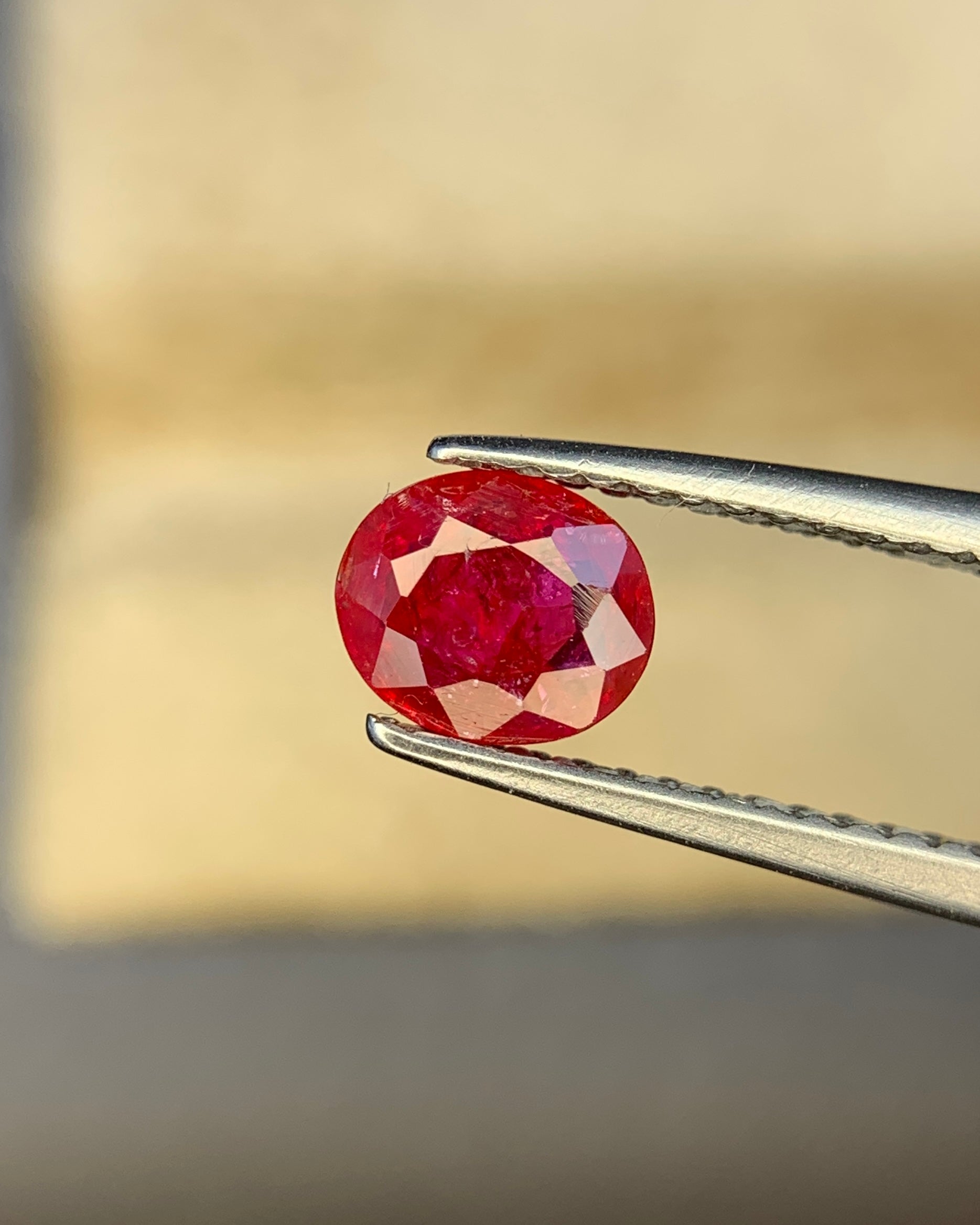 Natural Ruby 0.85 Carat 6x5 MM Oval Shape Faceted Gemstone