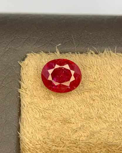 Natural Ruby 0.85 Carat 6x5 MM Oval Shape Faceted Gemstone