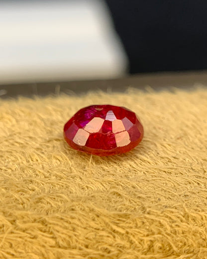 Natural Ruby 0.85 Carat 6x5 MM Oval Shape Faceted Gemstone