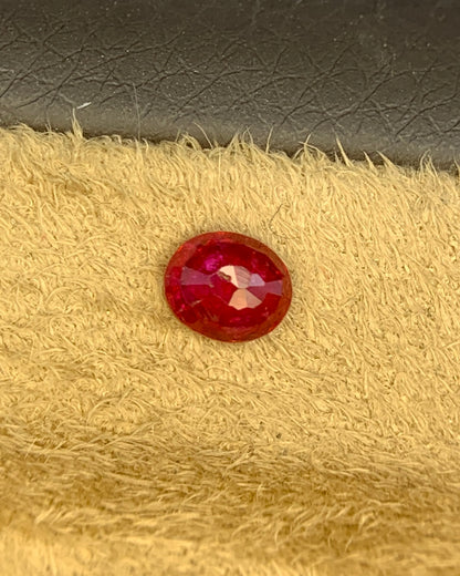 Natural Ruby 0.85 Carat 6x5 MM Oval Shape Faceted Gemstone