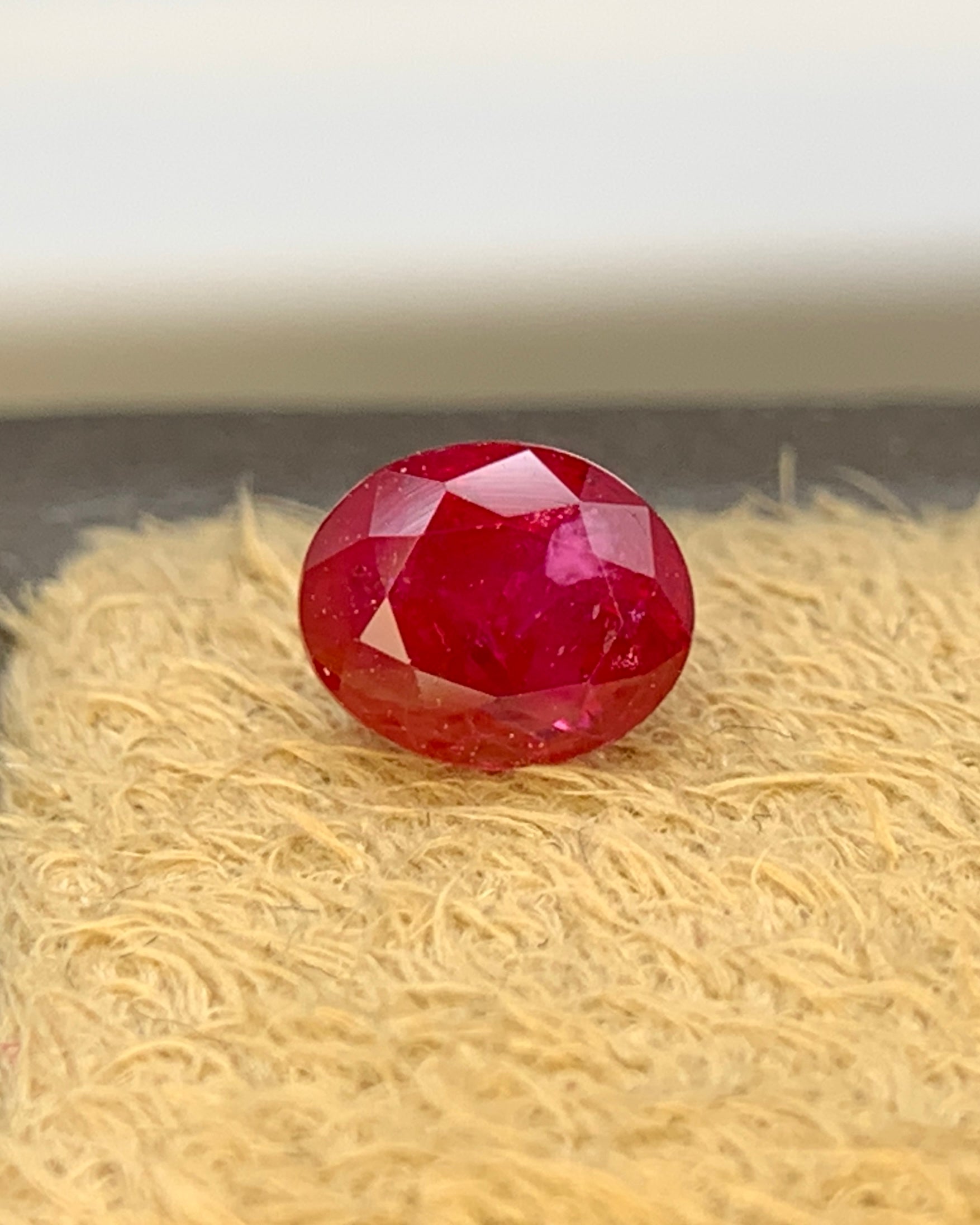 Natural Ruby 0.57 Carat 5x4 MM Oval Shape Faceted Gemstone 