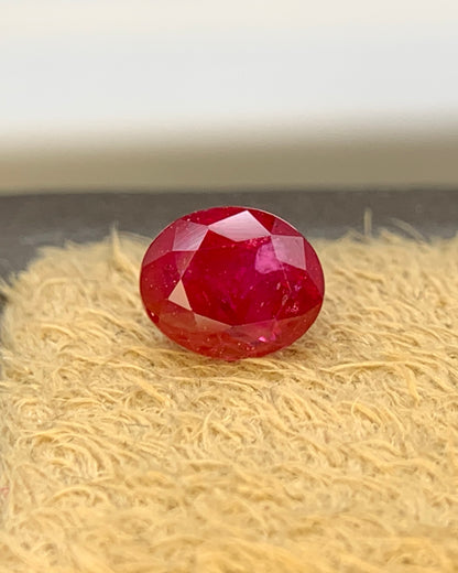 Natural Ruby 0.57 Carat 5x4 MM Oval Shape Faceted Gemstone 