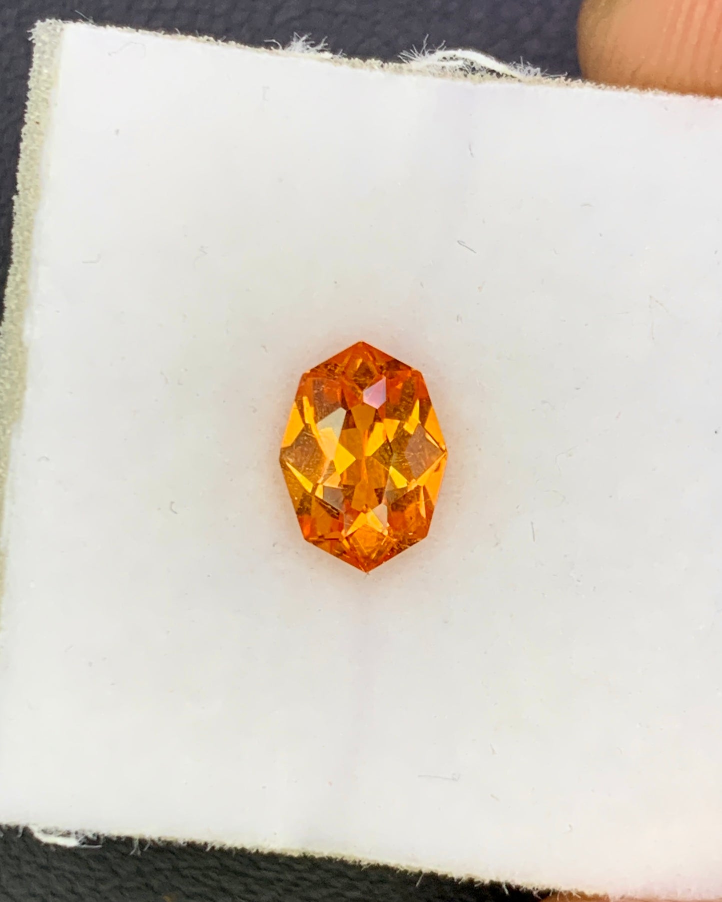 Natural Spessartite Garnet 0.96 Carat 7.4x5.4 MM Fancy Shape Faceted Gemstone