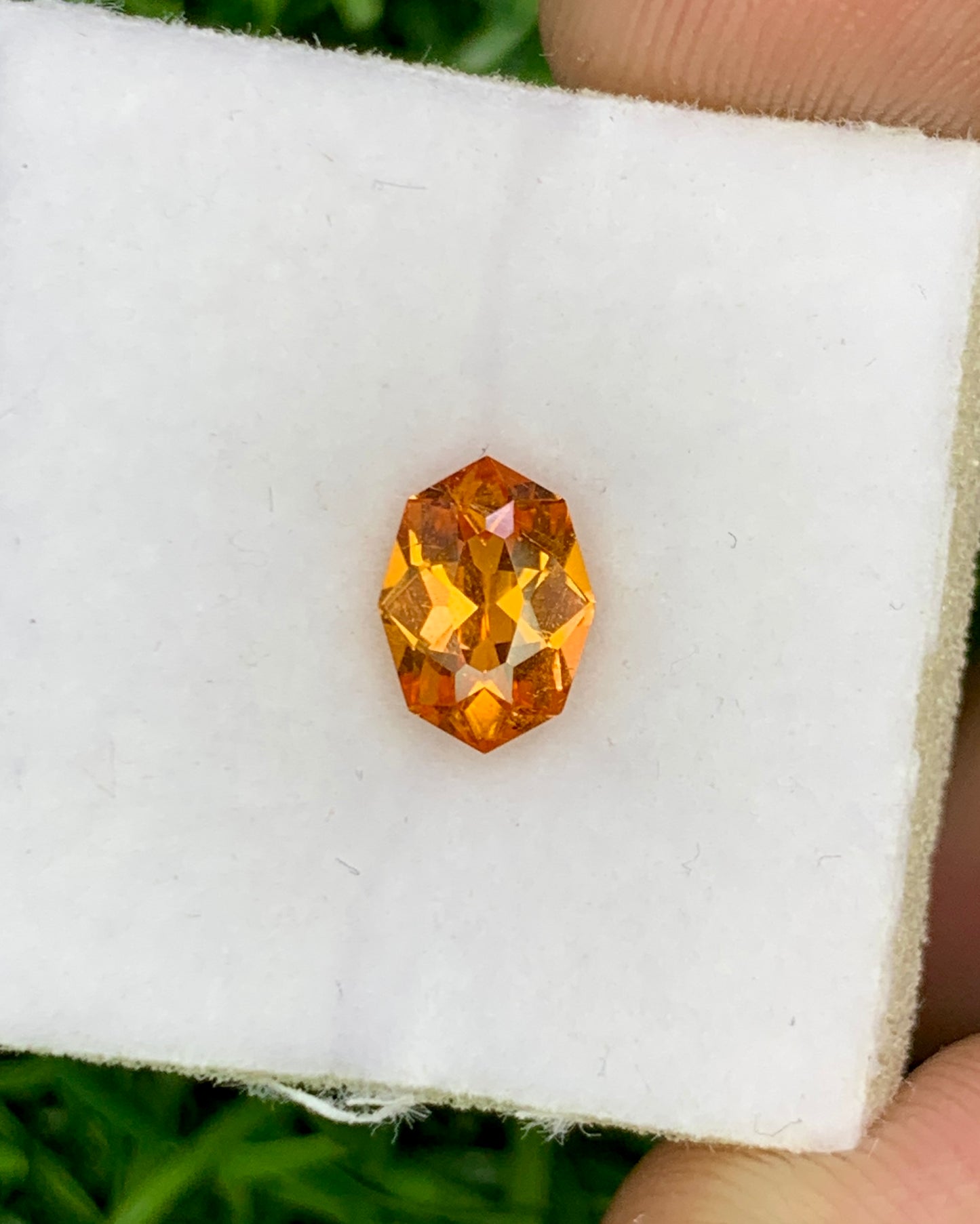 Natural Spessartite Garnet 0.96 Carat 7.4x5.4 MM Fancy Shape Faceted Gemstone