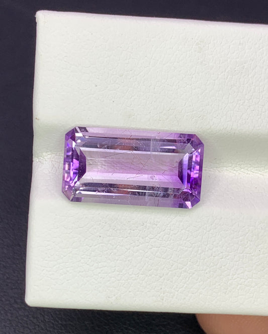 Natural Rutile in Amethyst Hair Like Rutile6.46 Carat 16.5x8.9 MM Octagon Shape Faceted Gemstone 