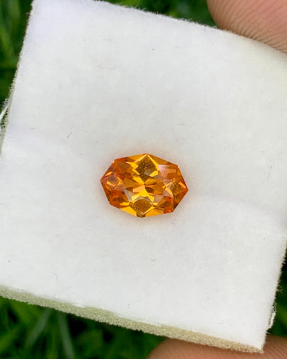 Natural Spessartite Garnet 0.96 Carat 7.4x5.4 MM Fancy Shape Faceted Gemstone