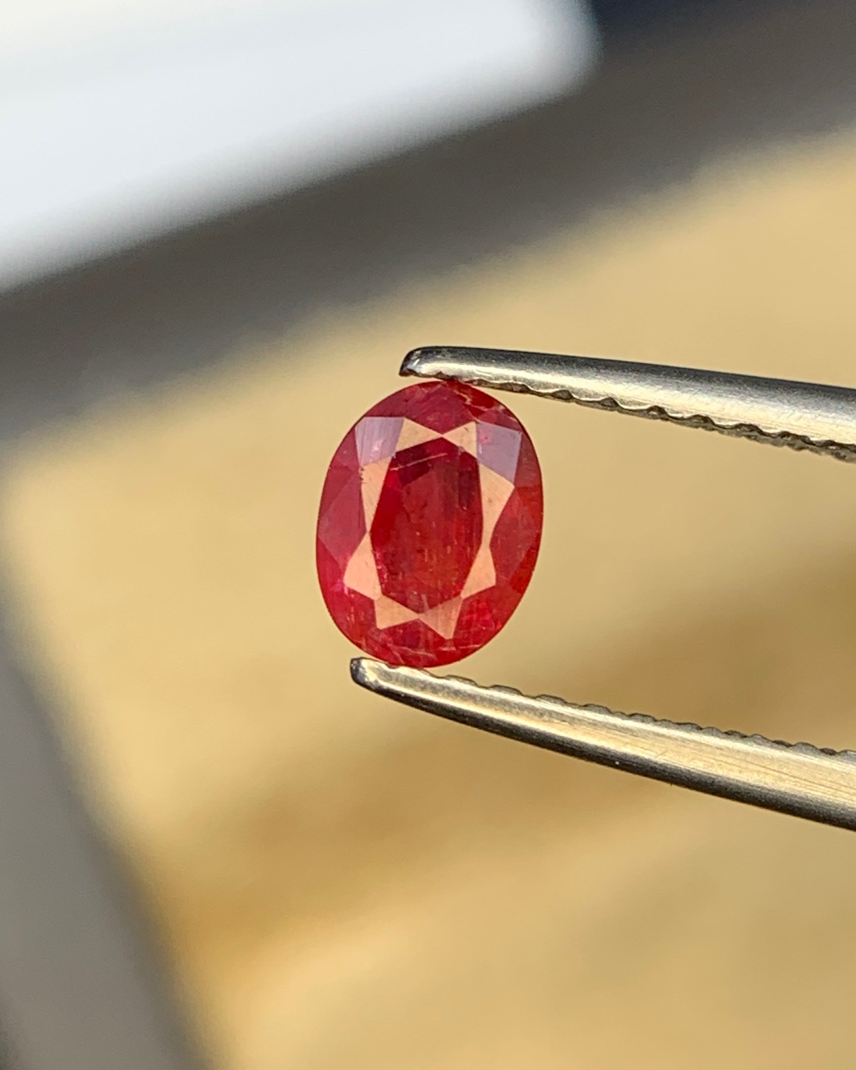 Natural Ruby 0.61 Carat 5.3x4.3 MM Oval Shape Faceted Gemstone 