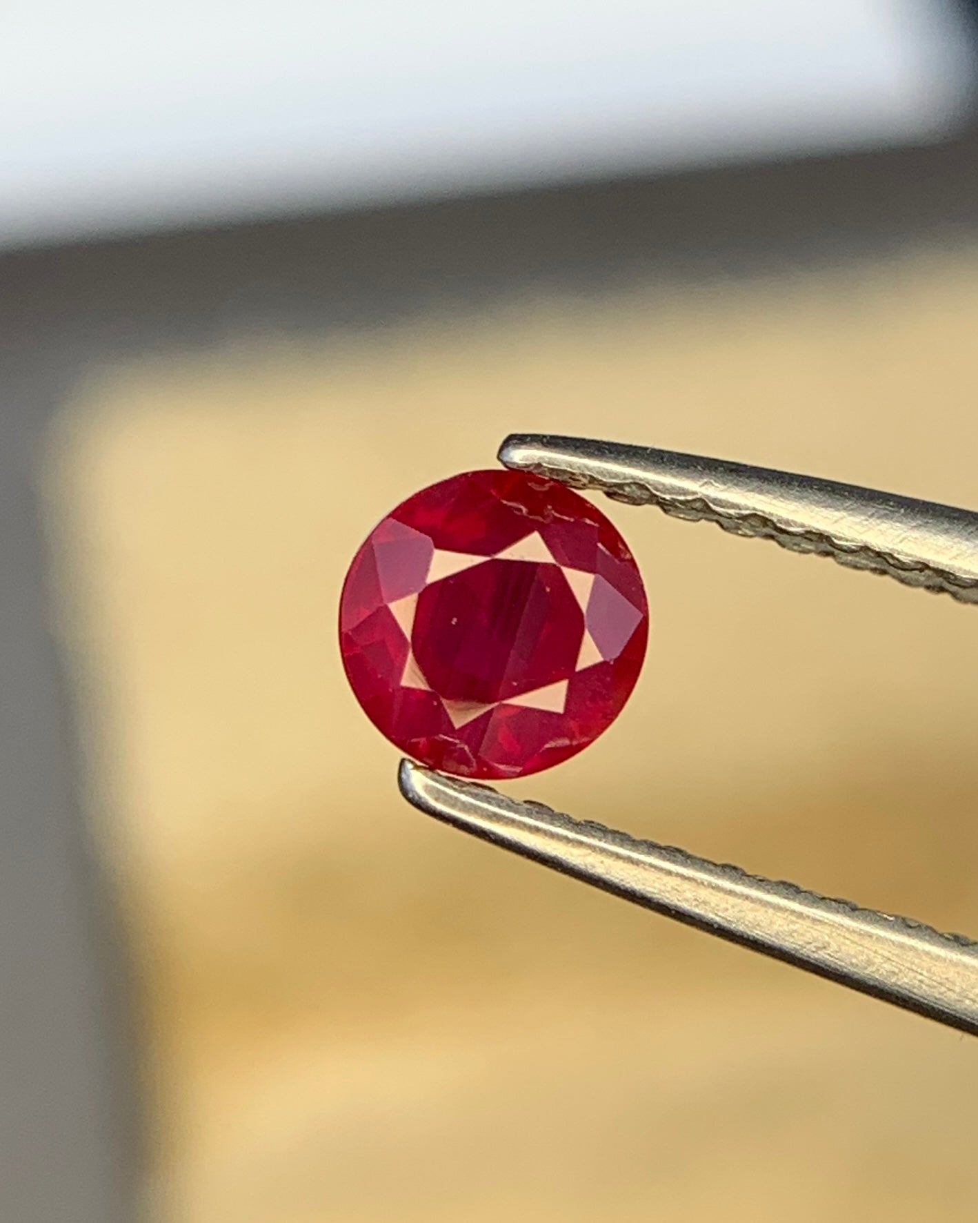 Natural Ruby 0.49 Carat 4.4x4.4 MM Round Shape Faceted Gemstone 