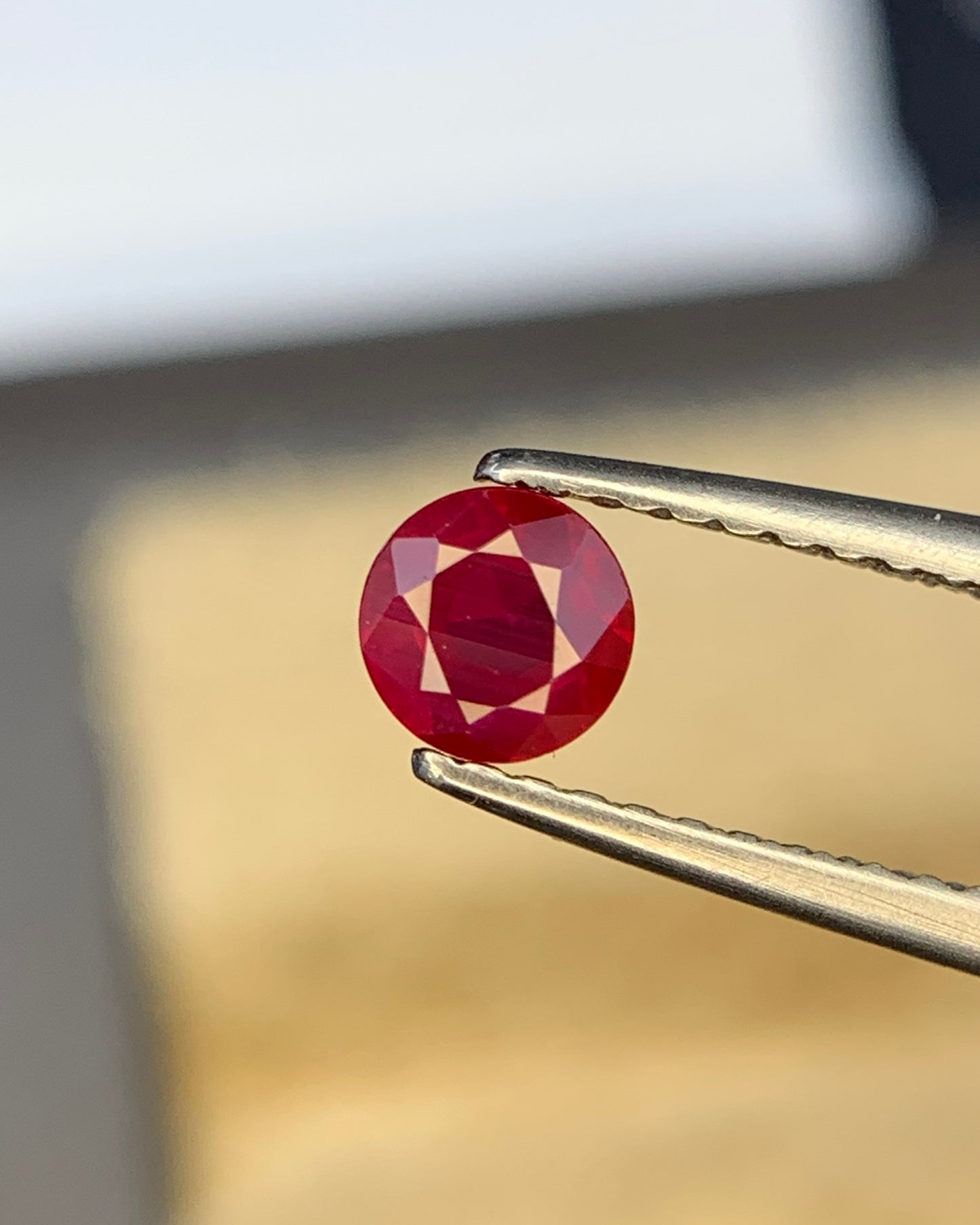 Natural Ruby 0.49 Carat 4.4x4.4 MM Round Shape Faceted Gemstone 