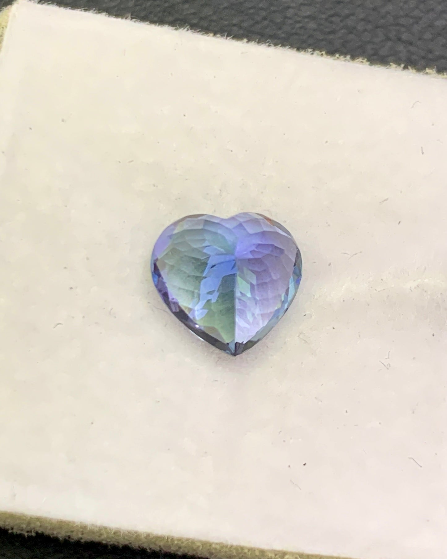 Natural Bi Color Tanzanite 1.36 Carat 7.6x6.8 MM Heart Shape Faceted Gemstone