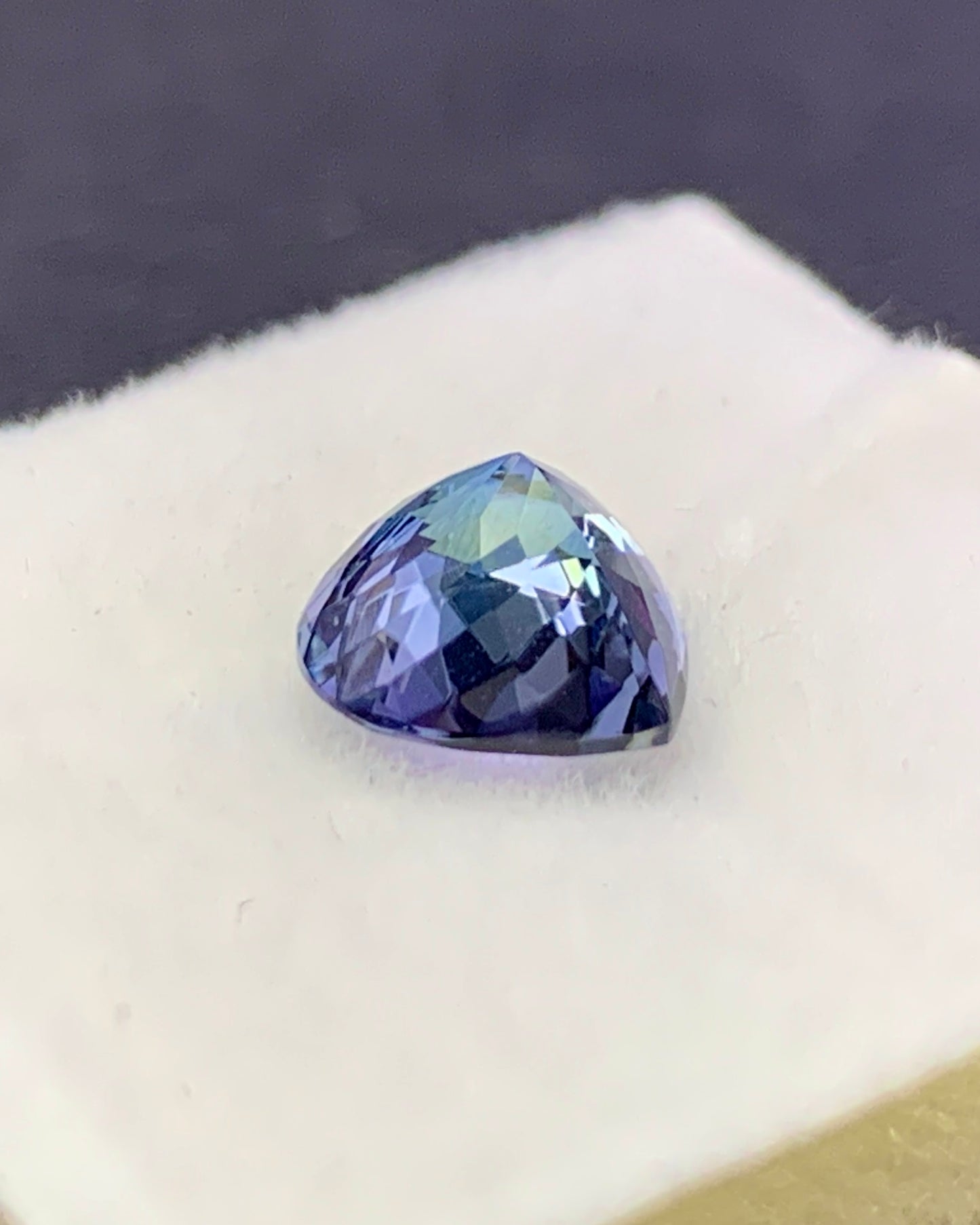 Natural Bi Color Tanzanite 1.36 Carat 7.6x6.8 MM Heart Shape Faceted Gemstone