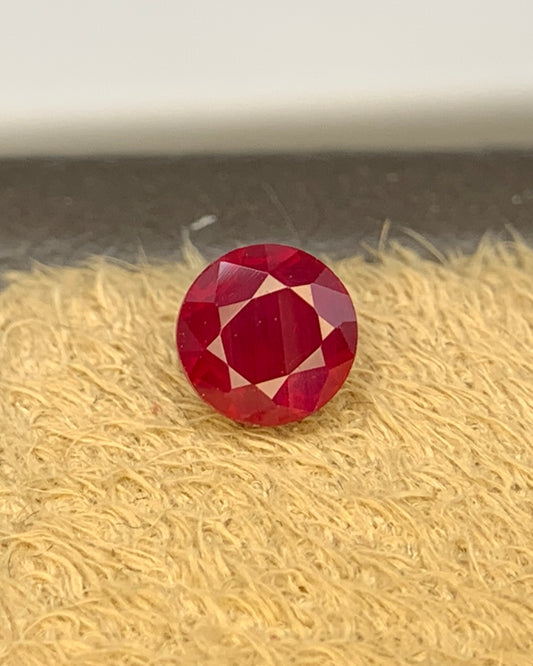 Natural Ruby 0.49 Carat 4.4x4.4 MM Round Shape Faceted Gemstone 