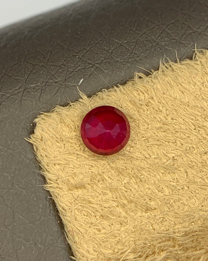 Natural Ruby 0.49 Carat 4.4x4.4 MM Round Shape Faceted Gemstone 