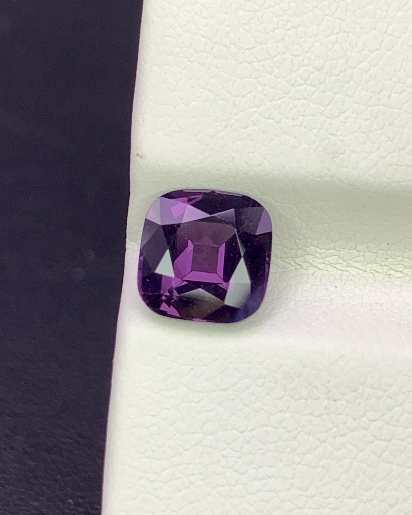 Natural Purple Spinel 2.12 Carat 7.5x7.4 MM Cushion Shape Faceted Gemstone