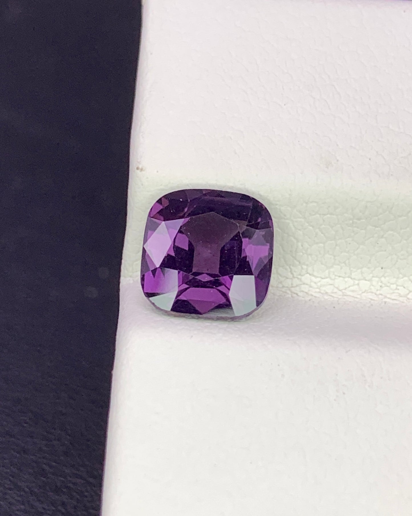 Natural Purple Spinel 2.12 Carat 7.5x7.4 MM Cushion Shape Faceted Gemstone