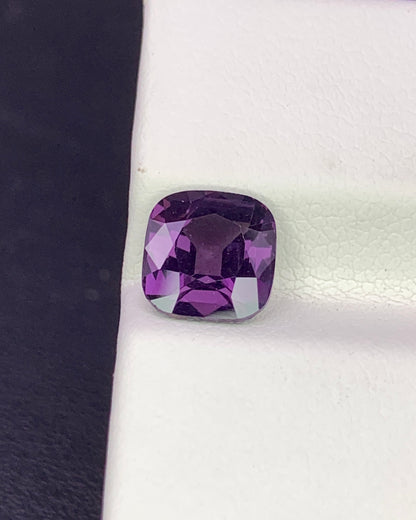 Natural Purple Spinel 2.12 Carat 7.5x7.4 MM Cushion Shape Faceted Gemstone