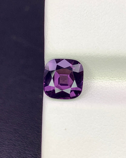 Natural Purple Spinel 2.12 Carat 7.5x7.4 MM Cushion Shape Faceted Gemstone