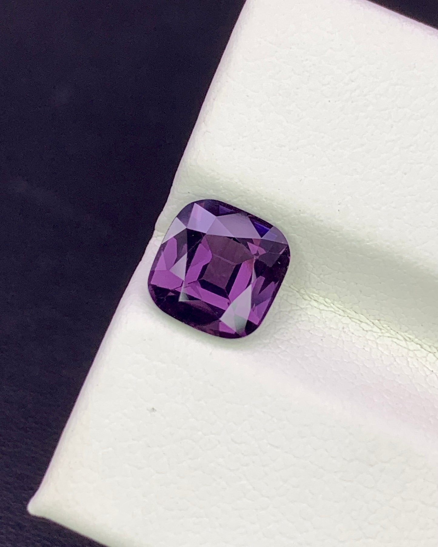 Natural Purple Spinel 2.12 Carat 7.5x7.4 MM Cushion Shape Faceted Gemstone
