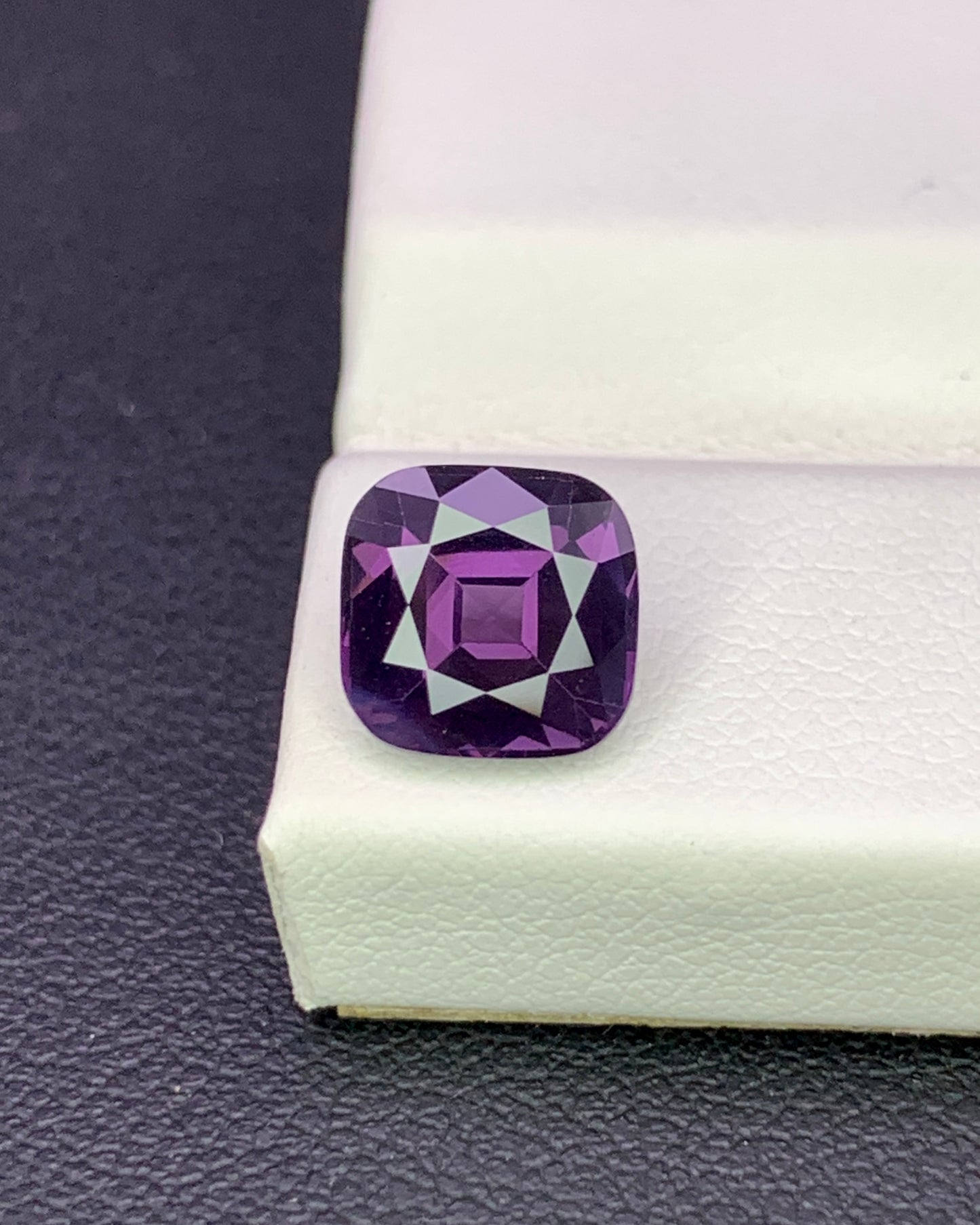 Natural Purple Spinel 2.12 Carat 7.5x7.4 MM Cushion Shape Faceted Gemstone