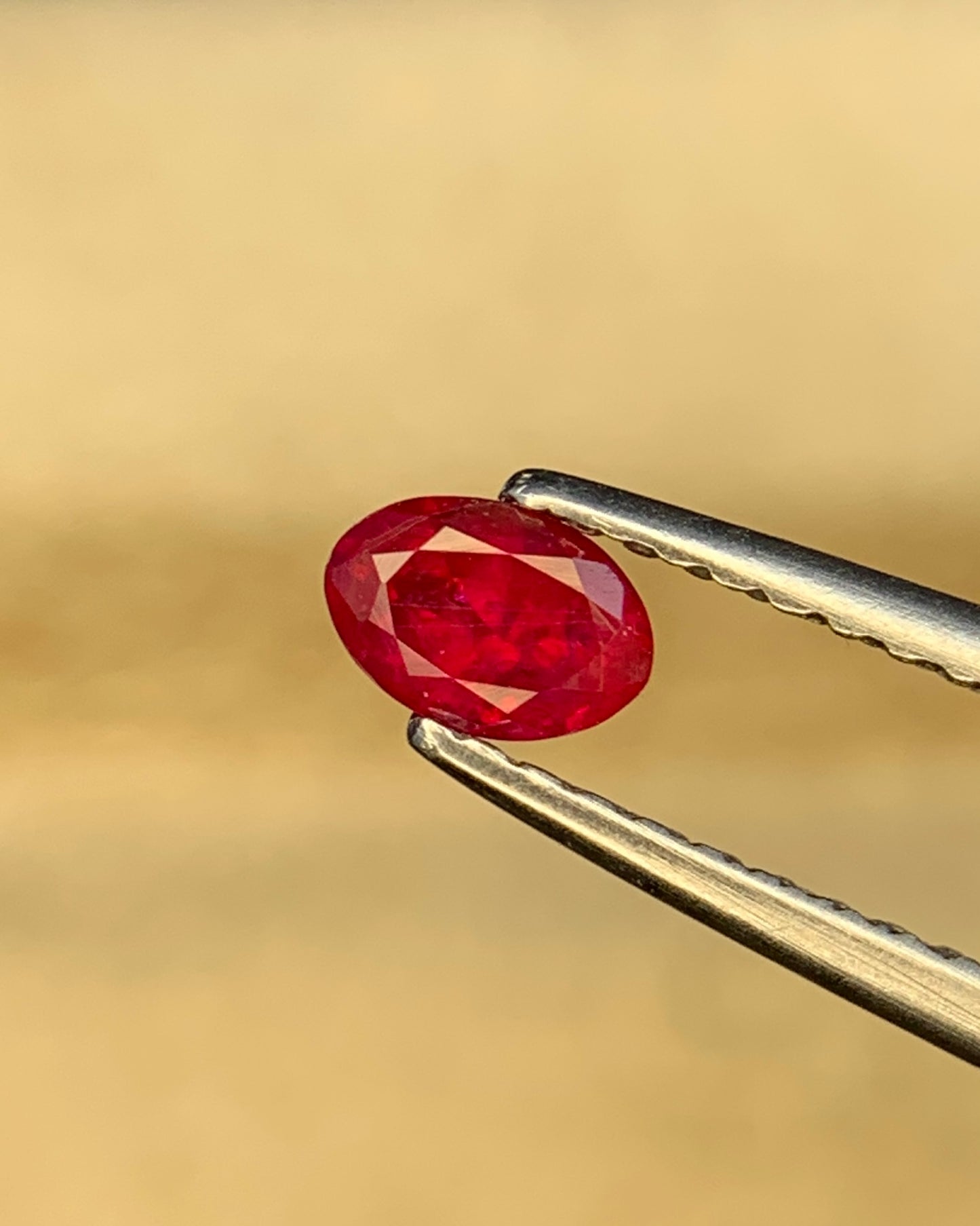 Natural Ruby 0.40 Carat 4.8x3.3 MM Oval Shape Faceted Gemstone 