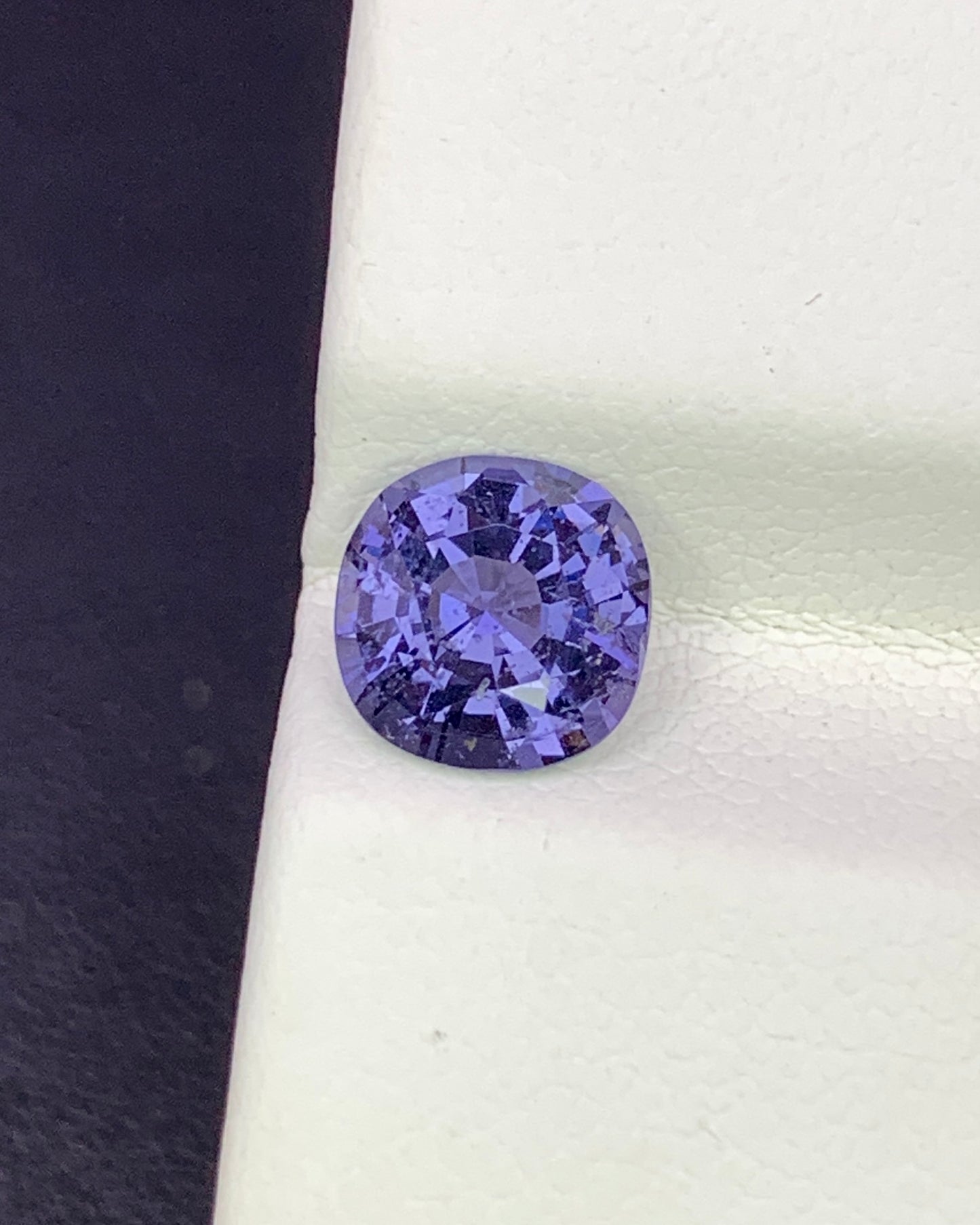 Natural Purple Spinel 1.51 Carat 6.8x6.8 MM Cushion Shape Faceted Gemstone 