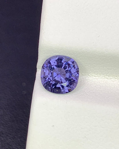 Natural Purple Spinel 1.51 Carat 6.8x6.8 MM Cushion Shape Faceted Gemstone 
