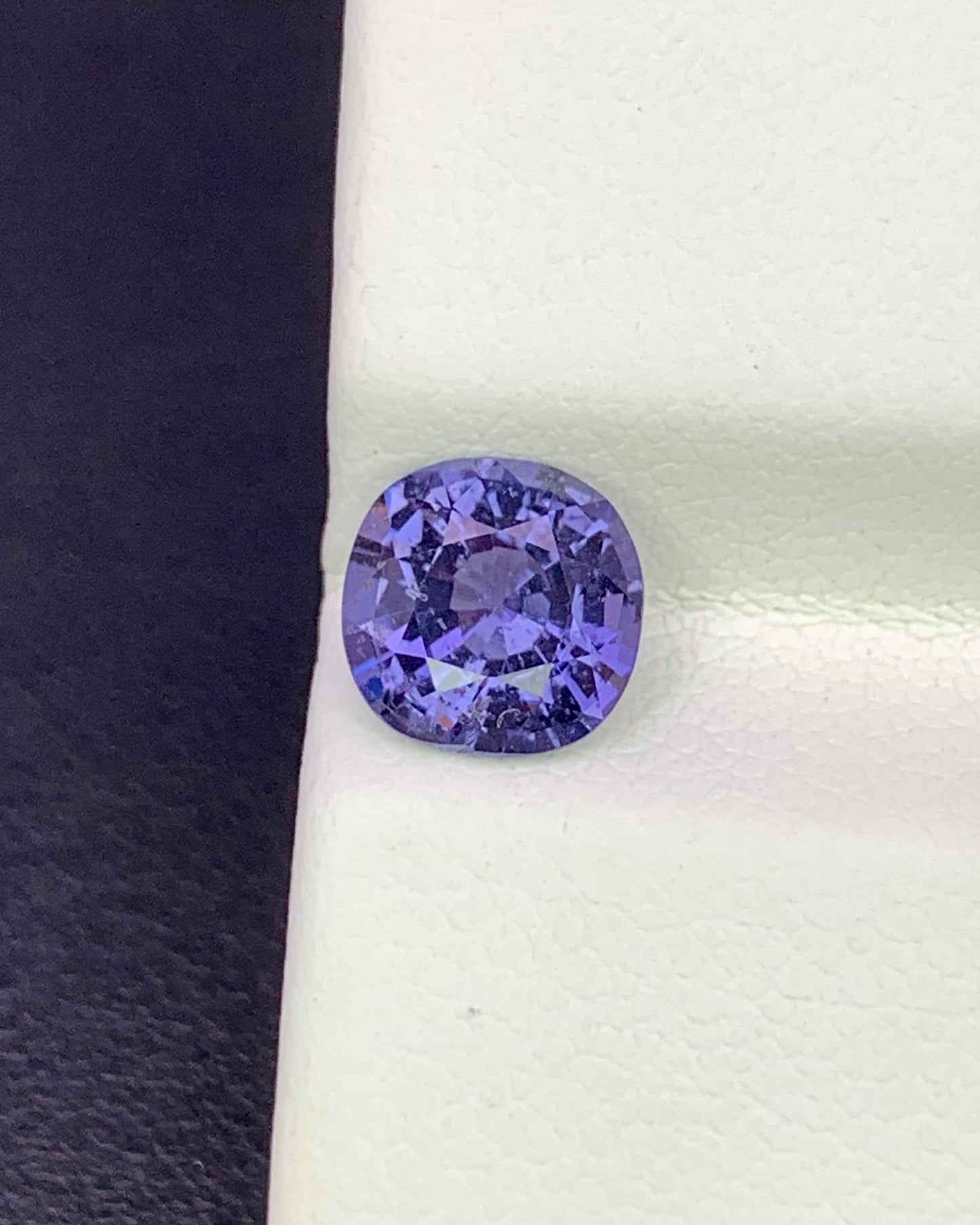 Natural Purple Spinel 1.51 Carat 6.8x6.8 MM Cushion Shape Faceted Gemstone 
