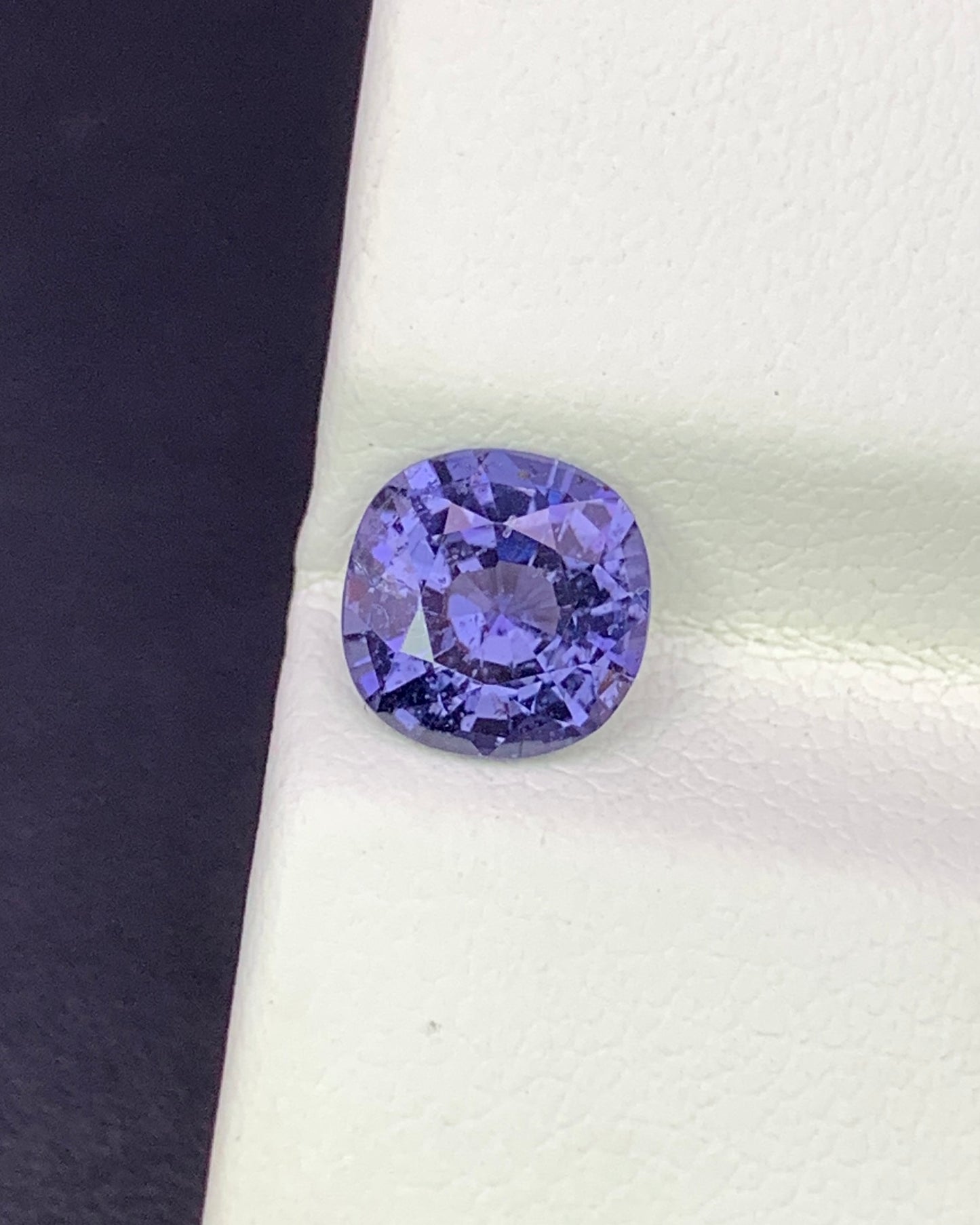 Natural Purple Spinel 1.51 Carat 6.8x6.8 MM Cushion Shape Faceted Gemstone 