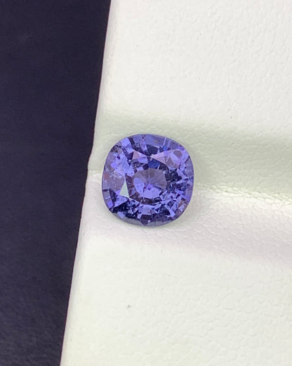 Natural Purple Spinel 1.51 Carat 6.8x6.8 MM Cushion Shape Faceted Gemstone 