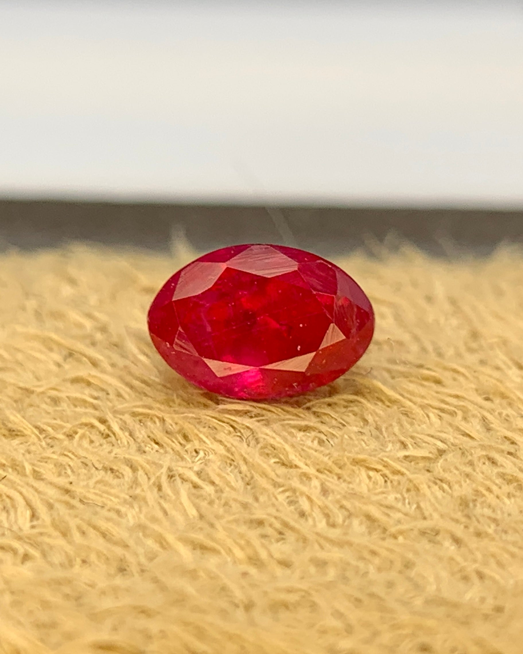 Natural Ruby 0.40 Carat 4.8x3.3 MM Oval Shape Faceted Gemstone 