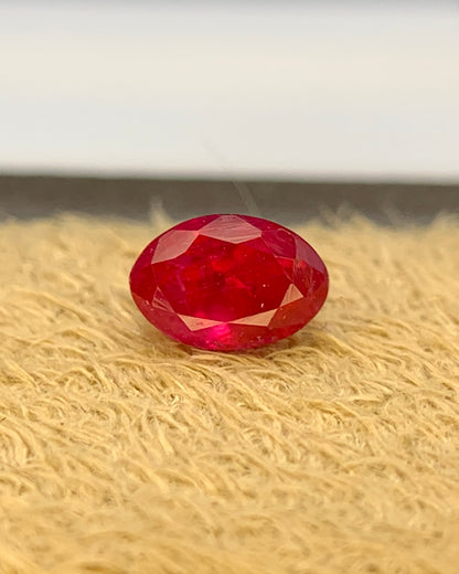 Natural Ruby 0.40 Carat 4.8x3.3 MM Oval Shape Faceted Gemstone 
