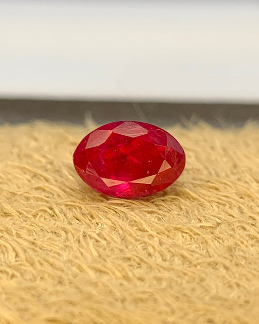 Natural Ruby 0.40 Carat 4.8x3.3 MM Oval Shape Faceted Gemstone 