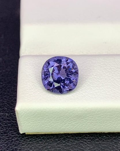 Natural Purple Spinel 1.51 Carat 6.8x6.8 MM Cushion Shape Faceted Gemstone 
