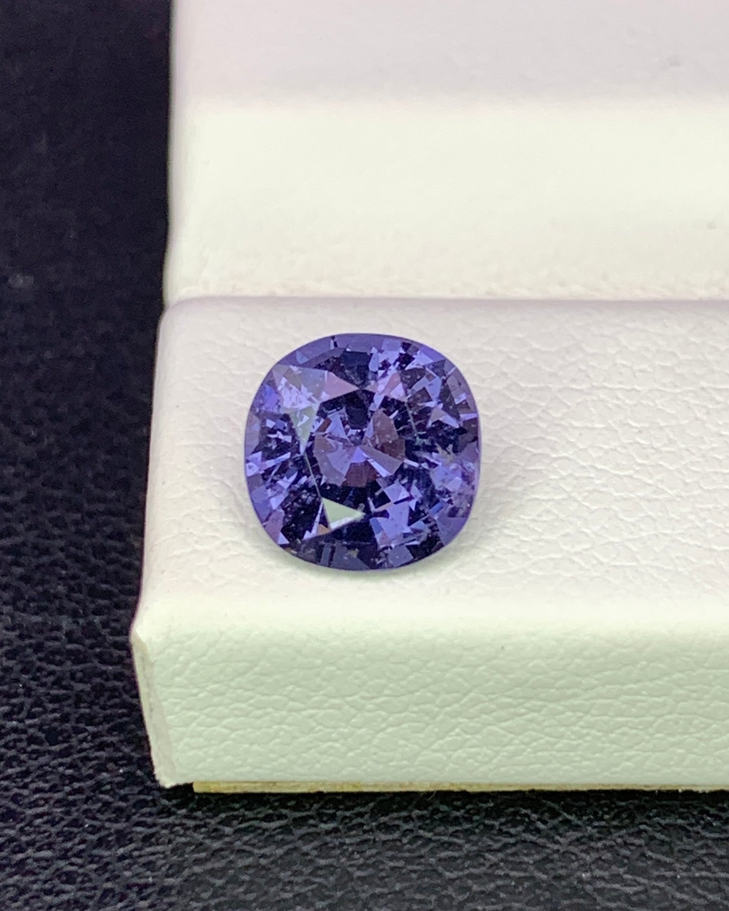 Natural Purple Spinel 1.51 Carat 6.8x6.8 MM Cushion Shape Faceted Gemstone 