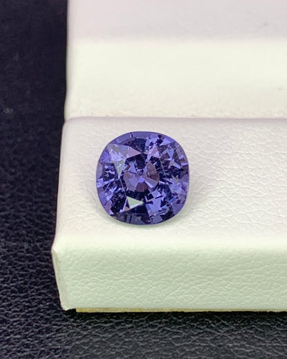 Natural Purple Spinel 1.51 Carat 6.8x6.8 MM Cushion Shape Faceted Gemstone 