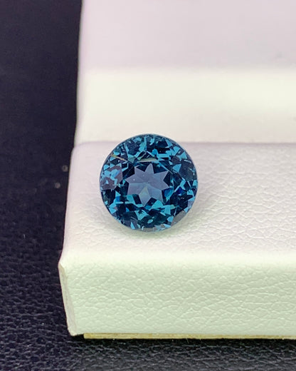Natural Cobalt Blue Spinel 2.10 Carat 7x7 MM Round Shape Faceted Gemstone 