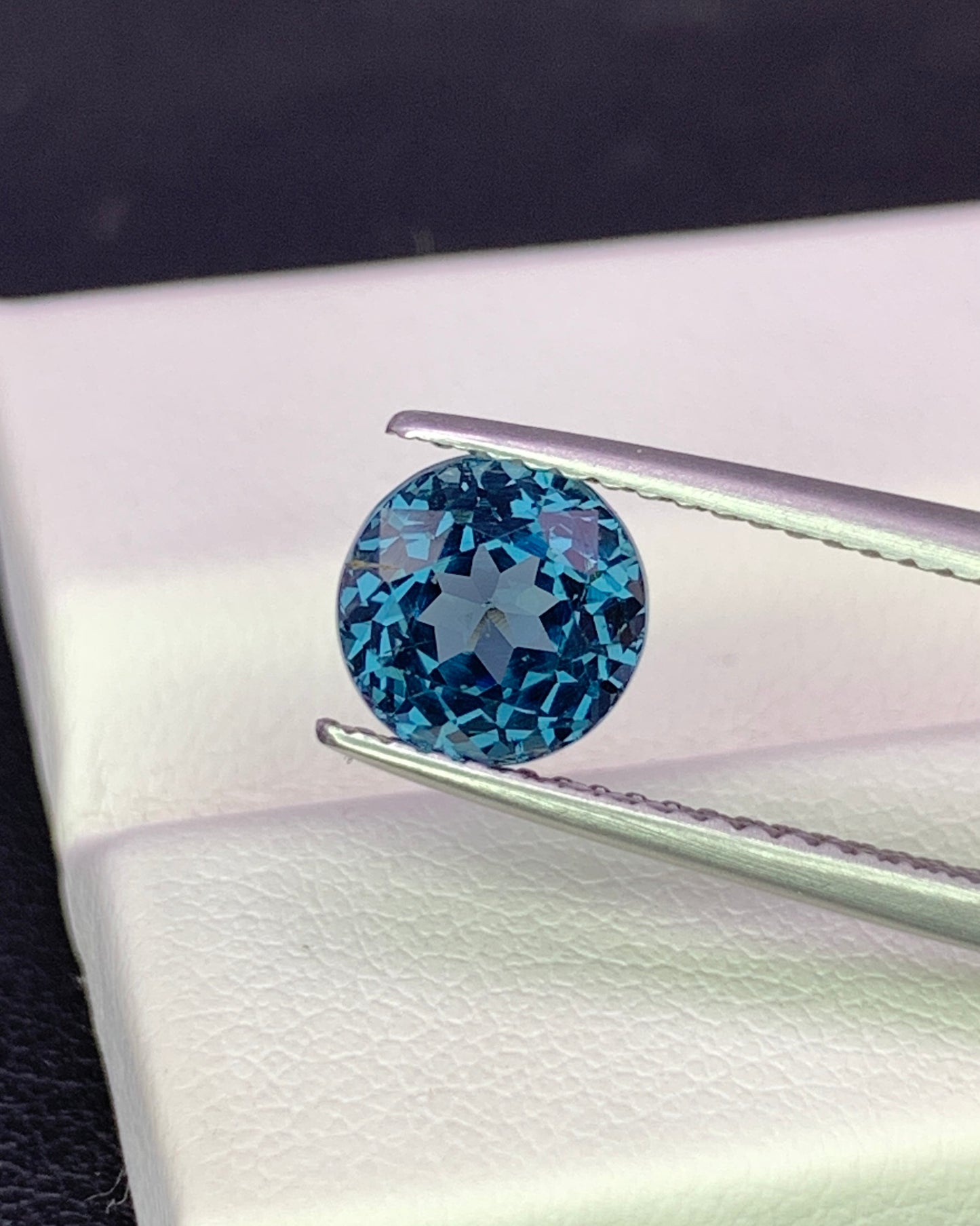 Natural Cobalt Blue Spinel 2.10 Carat 7x7 MM Round Shape Faceted Gemstone 
