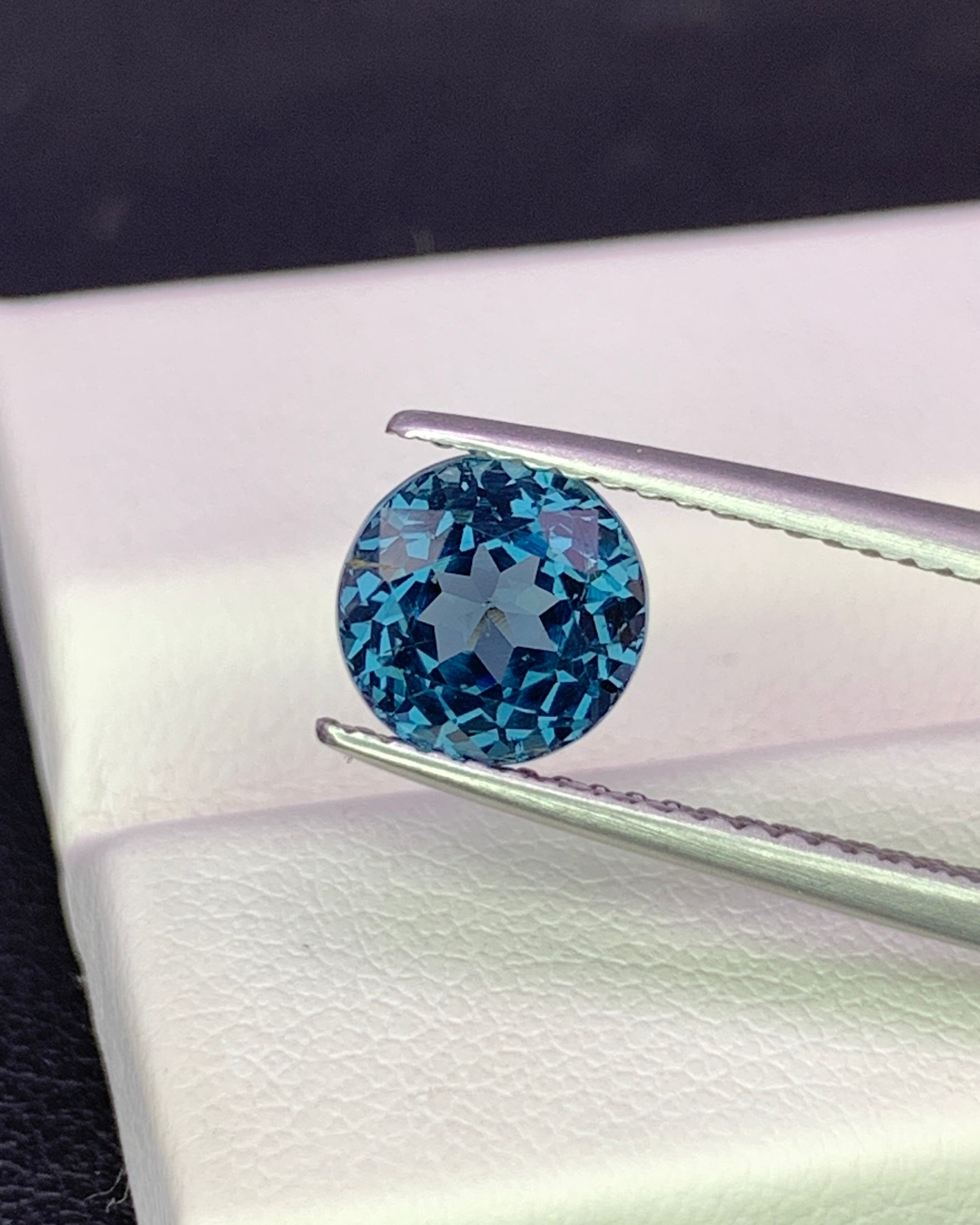 Natural Cobalt Blue Spinel 2.10 Carat 7x7 MM Round Shape Faceted Gemstone 