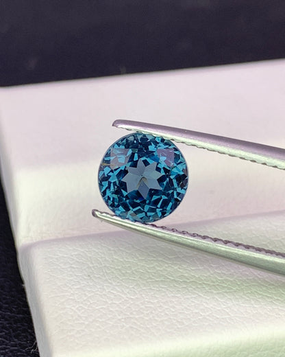 Natural Cobalt Blue Spinel 2.10 Carat 7x7 MM Round Shape Faceted Gemstone 