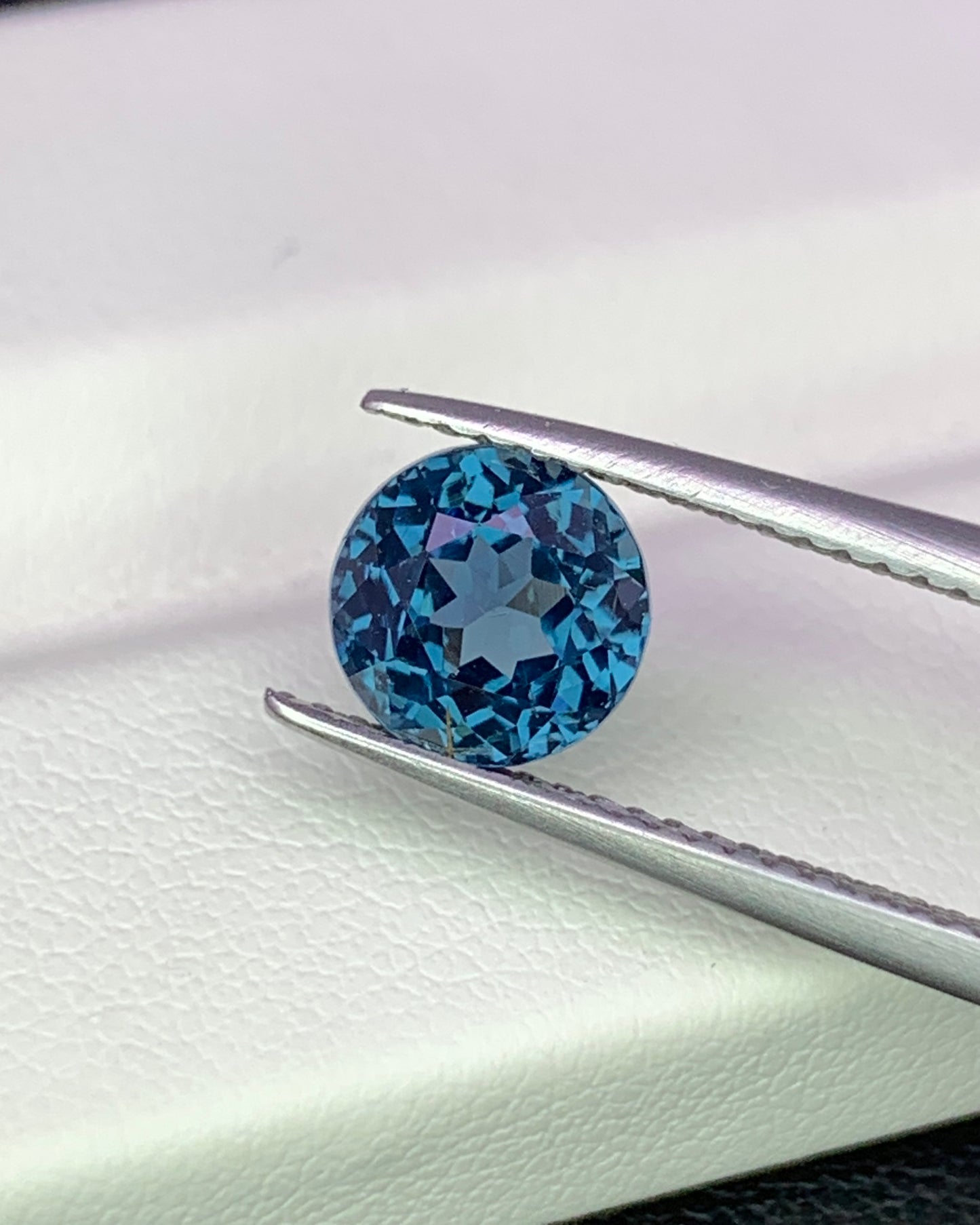 Natural Cobalt Blue Spinel 2.10 Carat 7x7 MM Round Shape Faceted Gemstone 