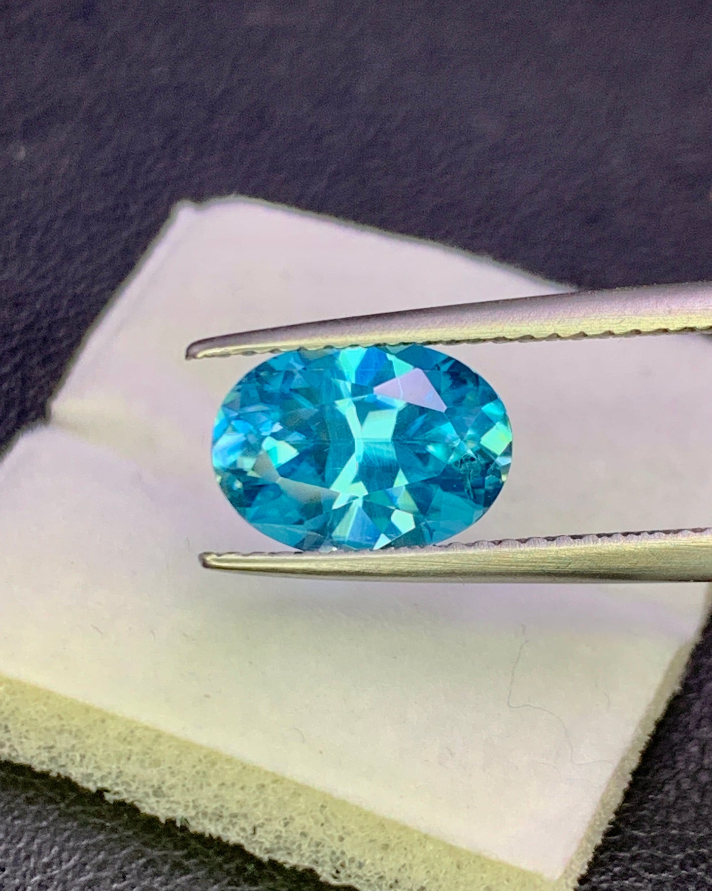 Natural Cambodian Blue Zircon 2.89 Carat 9.7x7.1 MM Oval Shape Faceted Gemstone