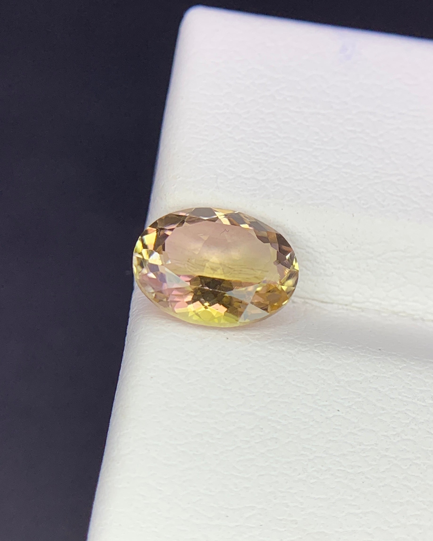 Natural Bi Color Tourmaline 1.79 Carat 9x7 MM Oval Shape Faceted Gemstone