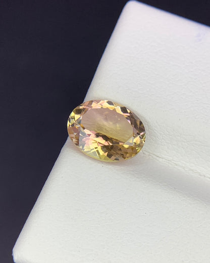 Natural Bi Color Tourmaline 1.79 Carat 9x7 MM Oval Shape Faceted Gemstone
