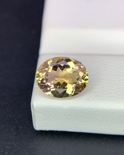 Natural Bi Color Tourmaline 1.79 Carat 9x7 MM Oval Shape Faceted Gemstone