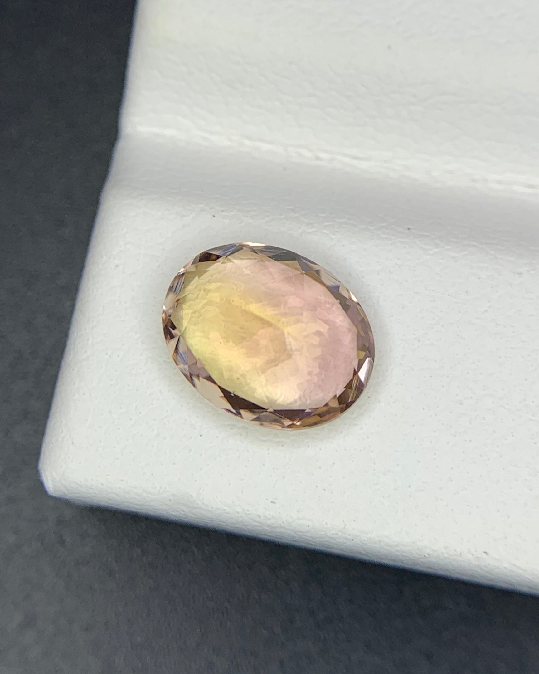 Natural Bi Color Tourmaline 1.79 Carat 9x7 MM Oval Shape Faceted Gemstone