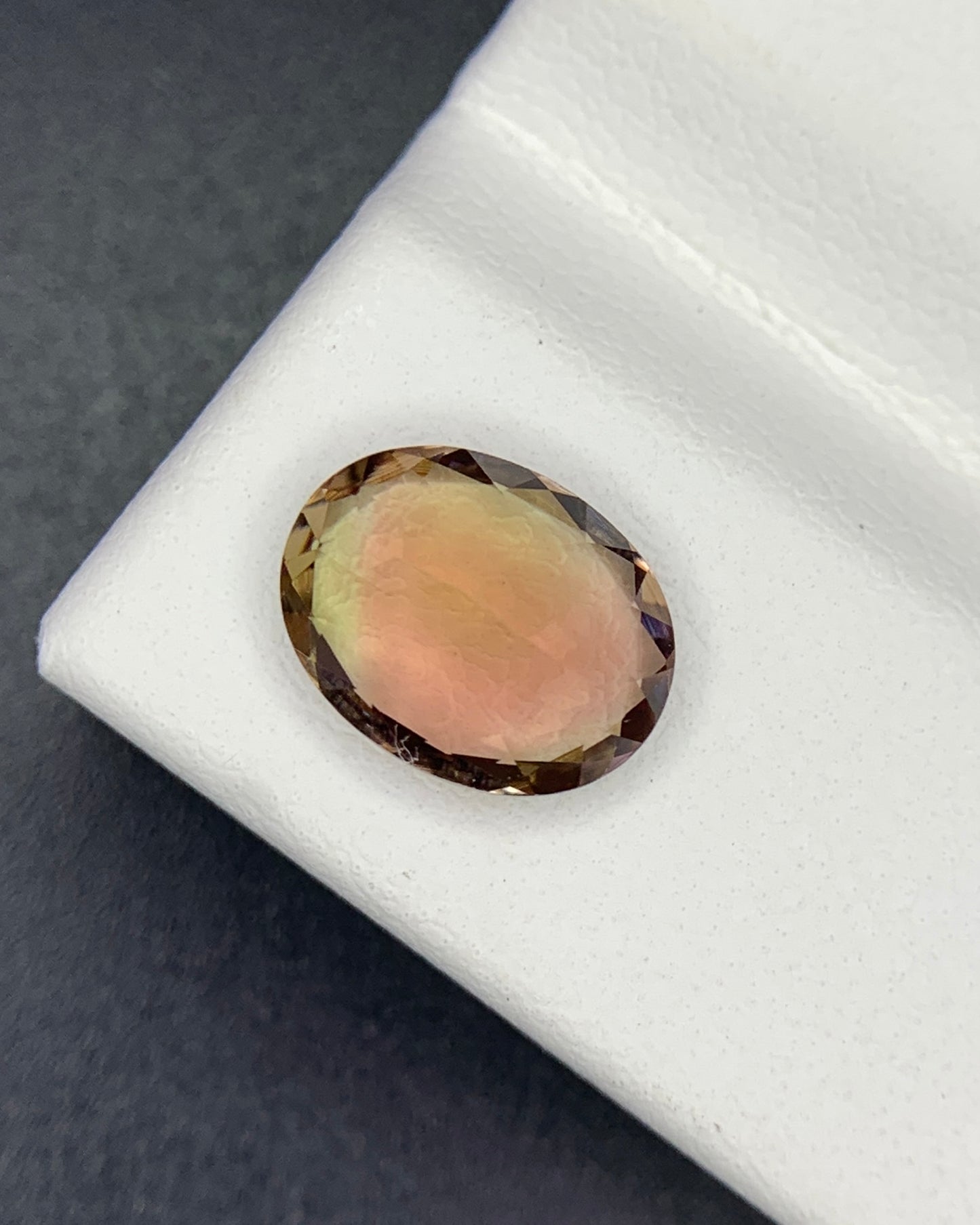 Natural Flawless Bi Color Tourmaline 1.77 Carat 9x7 MM Oval Shape Faceted Gemstone