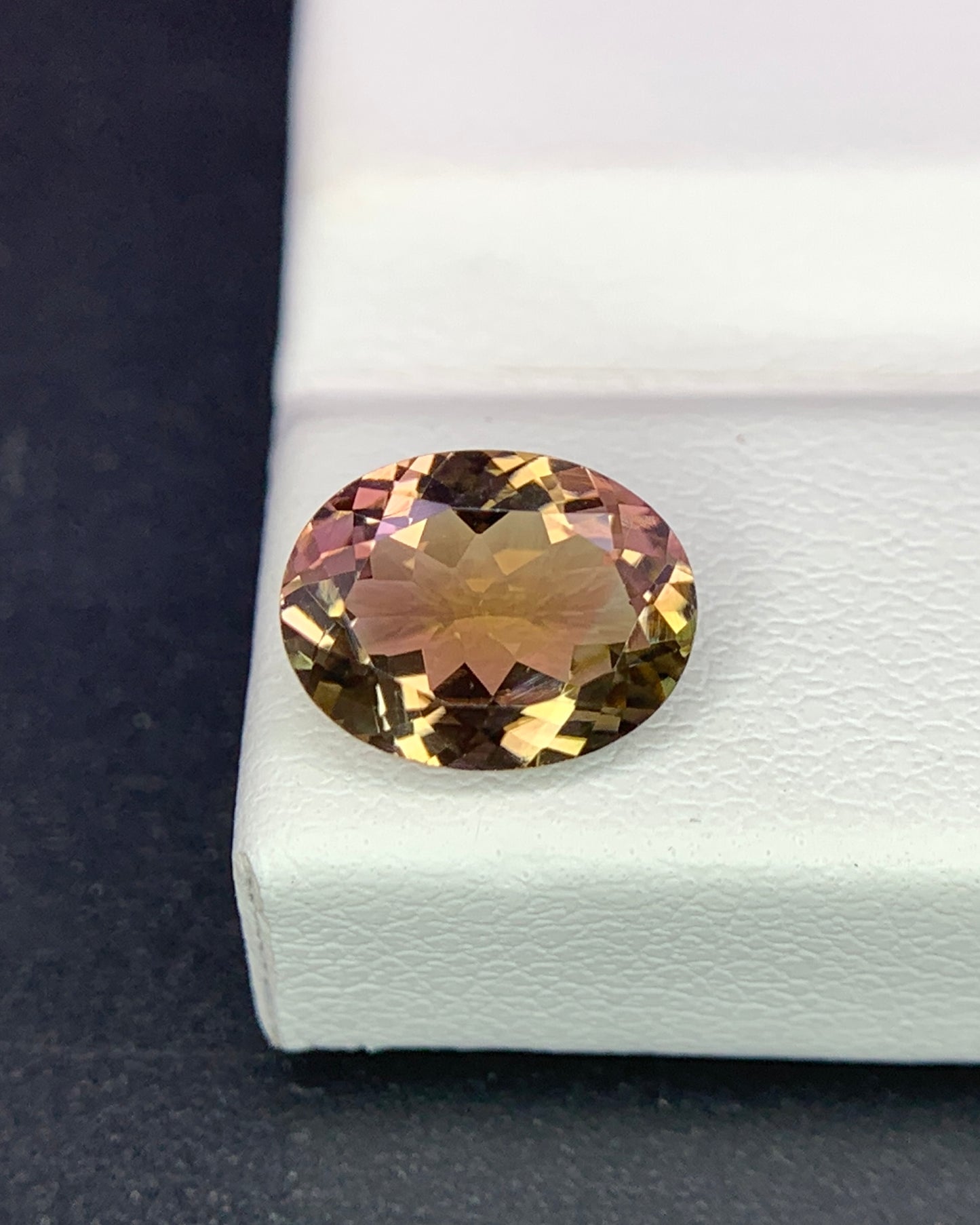 Natural Flawless Bi Color Tourmaline 1.77 Carat 9x7 MM Oval Shape Faceted Gemstone