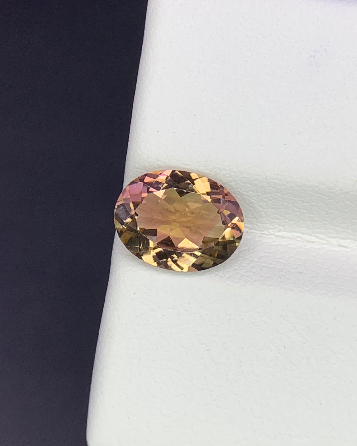 Natural Flawless Bi Color Tourmaline 1.77 Carat 9x7 MM Oval Shape Faceted Gemstone