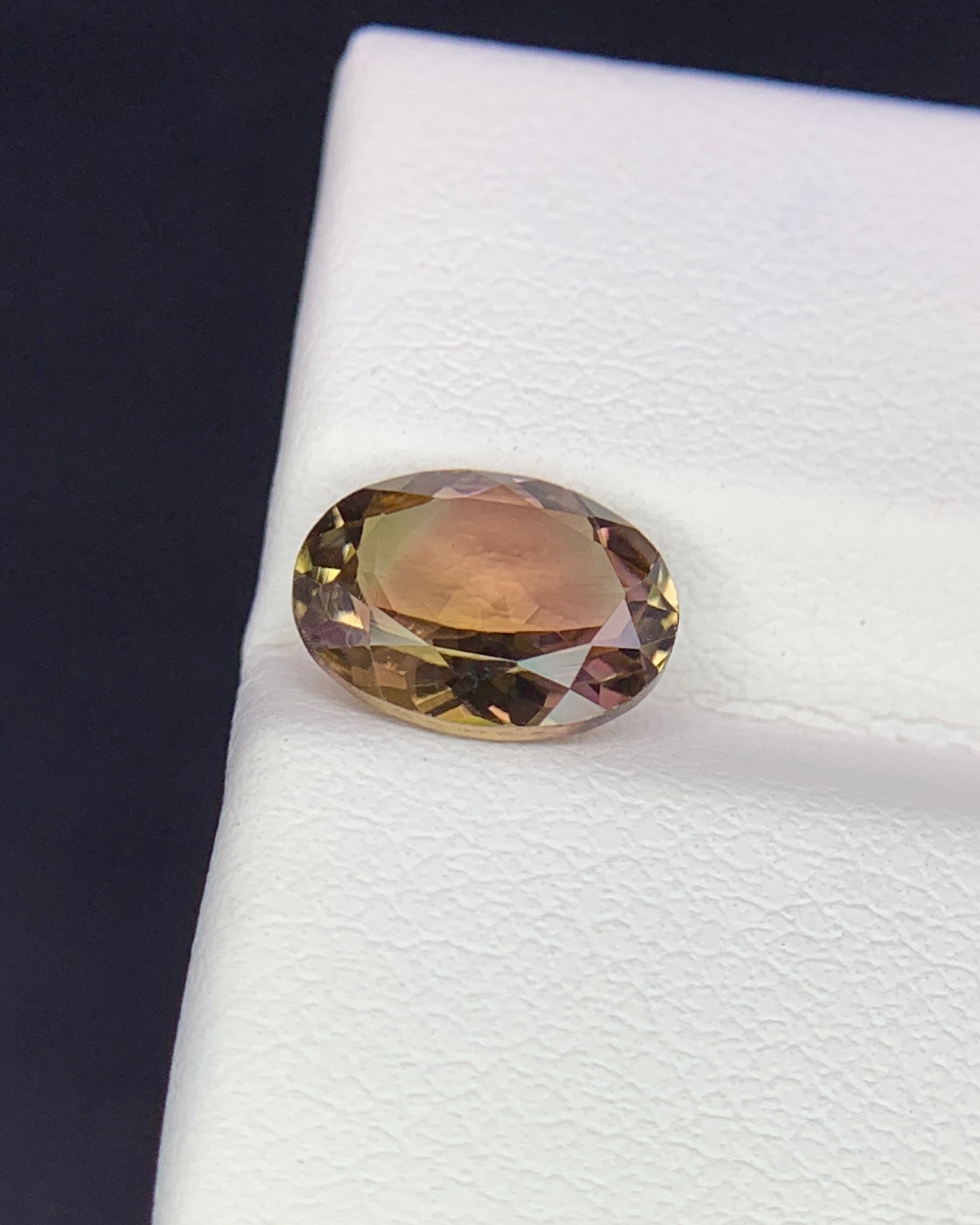 Natural Flawless Bi Color Tourmaline 1.77 Carat 9x7 MM Oval Shape Faceted Gemstone